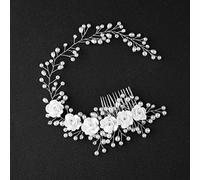 CANNXI Diadème tendance avec fausses perles - Peigne à cheveux exquis pour mariée ou demoiselle d'honneur