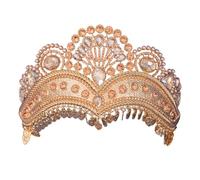 CANNXI Élégante couronne de mariée en strass faite à la main avec cristaux - Accessoire de coiffure réglable pour femme