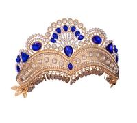 CANNXI Élégante couronne de mariée en strass faite à la main avec cristaux - Accessoire de coiffure réglable pour femme