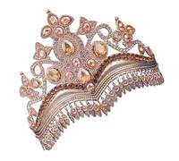 CANNXI Élégante couronne de mariée en strass faite à la main avec cristaux - Accessoire de coiffure réglable pour femme