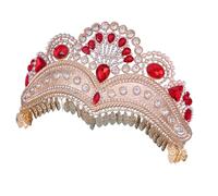 CANNXI Élégante couronne de mariée en strass faite à la main avec cristaux - Accessoire de coiffure réglable pour femme