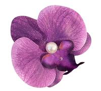 CANNXI Épingle à cheveux en forme de fleur de Phalaenopsis 2024 tendance avec perles florales - Barrettes à cheveux uniques pour femmes