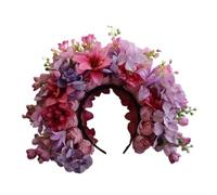 CANNXI Guirlandes de mariée florales couronnes de fleurs de mariage bandeau de plage bandeau cheveux fille accessoire de cheveux femme accessoires de tête créoles