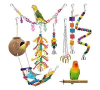 CANNXI Jouet pour oiseau, jouet pour perroquet, accessoire pour cage à oiseaux, jouet pour perroquets, balançoire, jouet pour perroquet