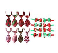 CANNXI Lot de 16 laisses pour chien et chat - Collier de Noël pour chien - Nœud papillon - Collier doux et confortable