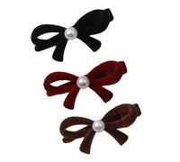 CANNXI Lot de 3 pinces à cheveux élégantes avec nœud papillon et perles pour fille
