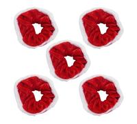 CANNXI Lot de 5 élastiques à cheveux festifs de Noël - Chouchous de Noël - Tissu doux - Cadeau pour femmes et filles