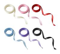 CANNXI Lot de 6 rubans colorés et soyeux pour cheveux élégants et soyeux - Motif queue de cheval - Décoration pour cheveux