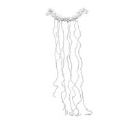 CANNXI Peigne à cheveux simple pour mariée - Accessoires pour cheveux de mariage - Perles et pompons - Bandeau pour femme - Bijoux de décoration