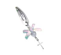 CANNXI Pince à cheveux avec nœud croisé BB - Jolie barrette en forme de cœur - Accessoire de cheveux pour fille