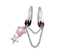 CANNXI Pince à cheveux avec pendentif en forme d'étoile avec pentastar - Barrette à cheveux colorée pour filles