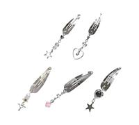 CANNXI Pince à cheveux en forme de cœur en forme d'étoile géométrique creuse élégante en forme de bec de canard - Barrette à cheveux gothique - Accessoire pour femme