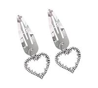 CANNXI Pince à cheveux gothique Harajuku pour femme - En métal - Cœur gothique - Pour fille - Punk - Vintage - Accessoires de cheveux tendance