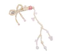 CANNXI Pince à cheveux tendance avec nœud simple en forme de nœud et perles d'imitation, accessoires élégants pour femmes et filles