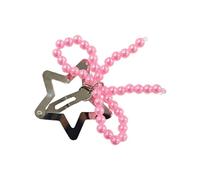 CANNXI Pince à cheveux tendance avec nœud simple en forme de nœud et perles d'imitation, accessoires élégants pour femmes et filles