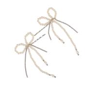 CANNXI Pince à cheveux tendance avec nœud simple en forme de nœud et perles d'imitation, accessoires élégants pour femmes et filles