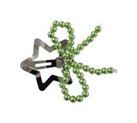 CANNXI Pince à cheveux tendance avec nœud simple en forme de nœud et perles d'imitation, accessoires élégants pour femmes et filles
