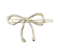 CANNXI Pince à cheveux tendance simple en forme de nœud en métal creux - Accessoires de cheveux élégants pour femmes et filles