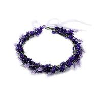 CANNXI Serre-tête à fleurs artificielles pour mariée - Lavande - Couronne avec ruban