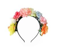 CANNXI Serre-tête à fleurs colorées - Accessoire de cheveux bohème - Cosplay - Pince à cheveux hawaïenne pour filles
