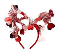 CANNXI Serre-tête en forme de cœur pour la Saint-Valentin - Bandeau à paillettes en forme de cœur - Accessoires pour cheveux - Décoration de fête