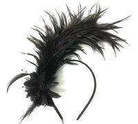 CANNXI Serre-tête pour femme, bandeau bibi à plumes style années 1920, accessoire de cheveux vintage pour femme