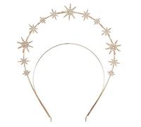CANNXI Serre-tête pour femme, couronne double couche faite à la main, accessoire de mariage en alliage pour femmes et filles