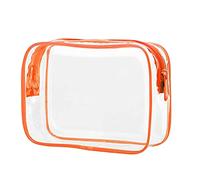 CANNXI Trousse de maquillage avec fermeture éclair pour petits articles cosmétiques, Orange