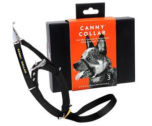 Canny Collar - Licol de Dressage Anti-Traction pour Chien | Apprend à Ne Pas Tirer en Laisse | Doux, Confortable et Sûr | Facile à Utiliser - Noir, Taille 3
