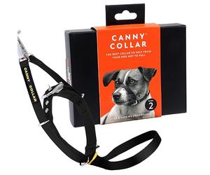 Canny Collar - Licol de Dressage Anti-Traction pour Chien | Apprend à Ne Pas Tirer en Laisse | Doux, Confortable et Sûr | Facile à Utiliser - Noir, Taille 2