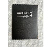 CANOCEA Etui santé - Noir - Simili Cuir - Carte Vitale + Carte mutuelle + ordonnances- Fabriqué en France