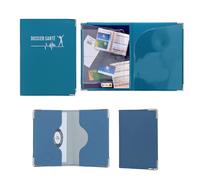 CANOCEA Lot étui Porte ordonnances + protège 2 Carte bancaire Anti piratage - Bleu Turquoise - Fabriqué en France - Ensemble Petite Maroquinerie - Rassembler - Assortir - Carte mutuelle, Vitale, CB
