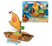 Mattel Disney Toys, Moana Floating Boat Playset w/ 5 Play Areas, 9 Accessories,