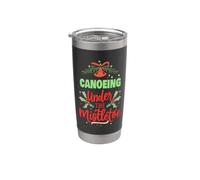 Canoë Gui Canoéiste de Noël Gobelet isotherme en acier inoxydable double paroi