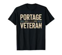 Canoe Sauvage Portage Voyageur en Randonnee Veteran du T-Shirt