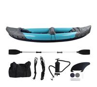 Canöe Kayak Gonflable 2 Personnes, PVC Épais, Protection Solaire, Pliable, Résistant et Stable - Matériau Robuste, Séchage Rapide, Idéal Pêche et Rafting
