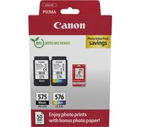 Canon + 10x15 cm Fotopapier 50 Blatt Value Pack Noir(e) / Plusieurs couleurs / Blanc Original PG-575+CL-576