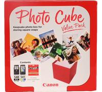 Canon + 13x13 cm Photo Paper Plus Glossy II 40 Blatt Value Pack Noir(e) / Plusieurs couleurs Original PG-540+CL-541 Photo Cube