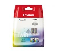 Canon Pack de 2 cartouches d'encre couleur CLI-36 C/M/Y