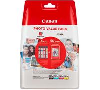 Canon + 10x15 cm Fotoglanzpapier Plus II 50 Blatt Value Pack Noir(e) / Cyan / Magenta / Jaune Original CLI-581 XL