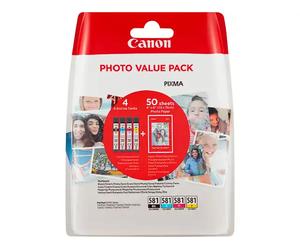 Canon 2106C005/CLI-581 - Cartouche d'encre multipack couleurs (Pack de 10)