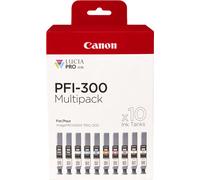 Canon PFI-300 cartouche d'encre 10 pièce(s) Original Noir, Bleu, Cyan, Gris, Magenta, Photo noire, Photo magenta, Rouge, Jaune