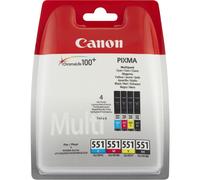 Canon 551 - Pack de 4 cartouches d'encre - noir, cyan, magenta, jaune (6509B008)