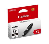 Canon 6443B004 CLI-551BKXL Cartouche d'encre noire blister, 950 pages 11ml pour Canon Pixma IP 8700 IX 6850 MG 5450 MG 6350 MX 725