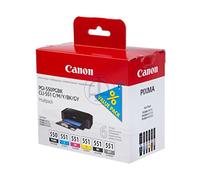 Canon Multipack de 6 cartouches d'encre PGI-550/CLI-551 PGBK/C/M/Y/BK/GY