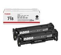 Toner Canon 718 BK2 Noir x2 - Multipack