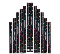 Canon à confettis 80 cm multicolore Party Popper pour mariage, anniversaire, événement, nouvel an, carnaval Tir de confettis avec une hauteur d'effet jusqu'à 8 m, taille : 12x canon à confettis Quanti