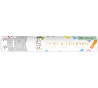 Canon à confettis avec bandes 20cm multicolore pastel