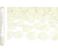 Canon à confettis avec pétales de rose 40cm crème