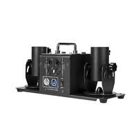 Canon à Confettis, Blaster de confettis de mariage à Double tête effet de scène Machine à confettis à 2 coups contrôle sans fil avec tireur à 5 broches for la fête